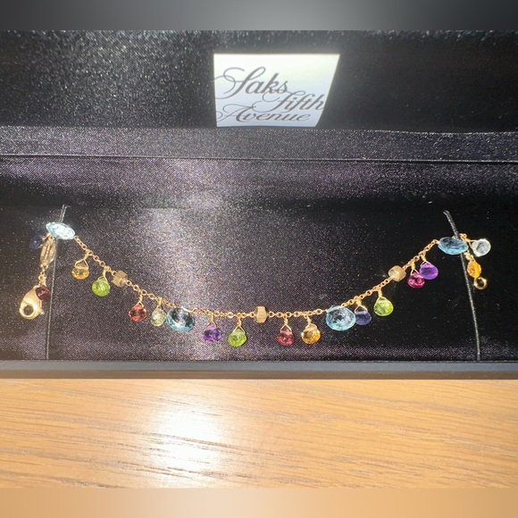 Marco Bicego Gold Bracelet with Multi-Colored Gemstones - Picture 2 of 5